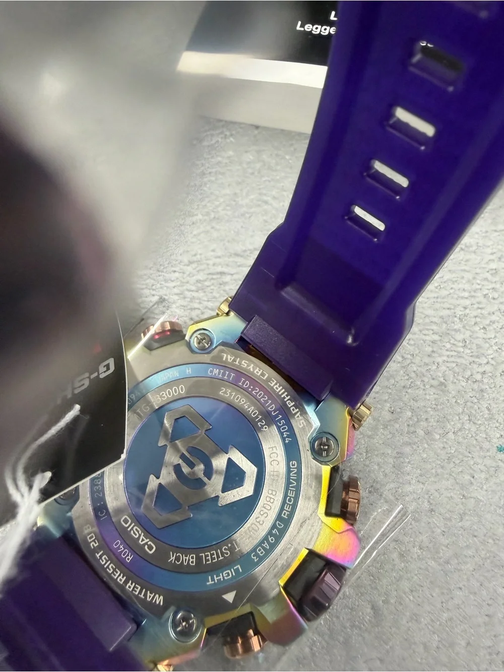 G-Shock MT-G Iridescent Bezel with Purple Strap Men’s Watch